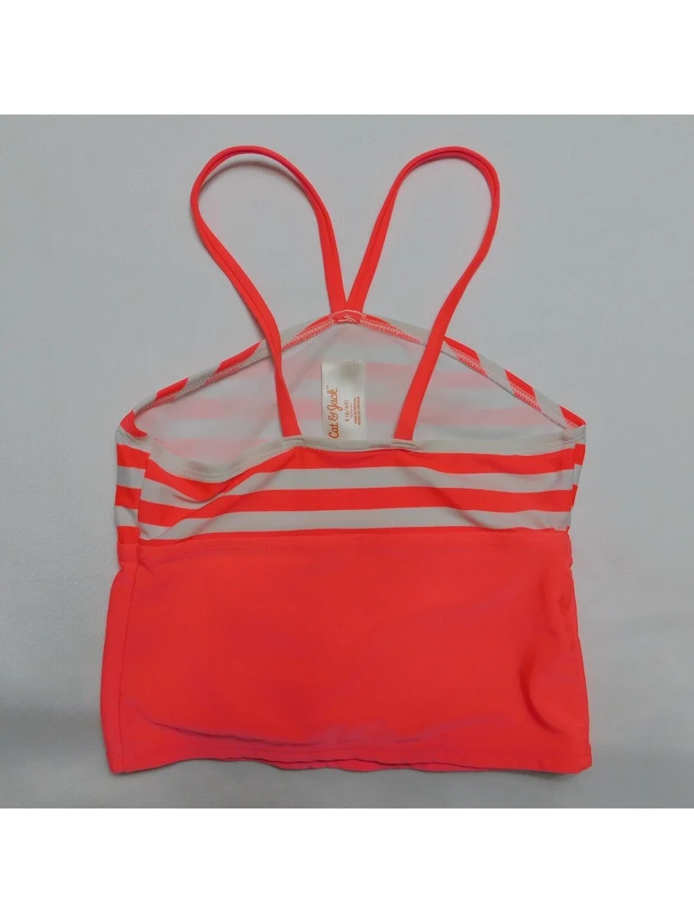 Cat & Jack Girls Flamingo Tankini Swimsuit 2-Piece Pink Size XS (4/5)